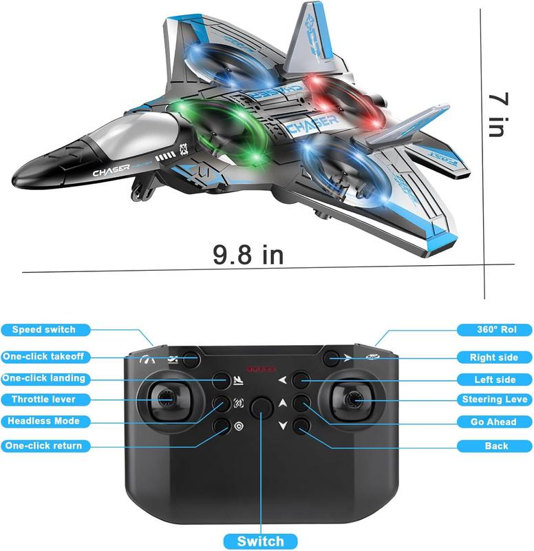 ✈️Kids RC flying toy, durable EVA foam fighter jet with multiple flying modes