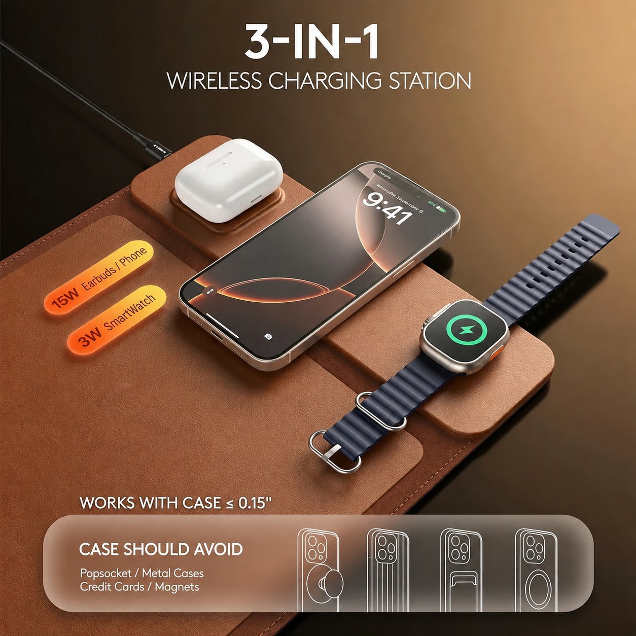 New Premium Wireless Charging Laptop Bag