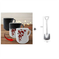 🔥Black Mug + Creative spoon🎁
