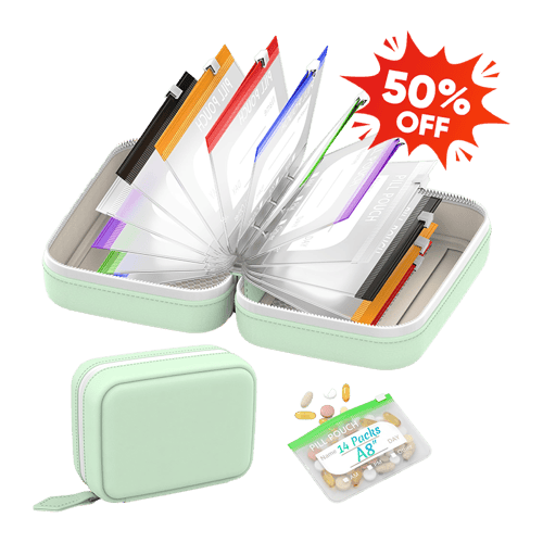 Professional Waterproof BPA-Free Travel Pill Organizer Set