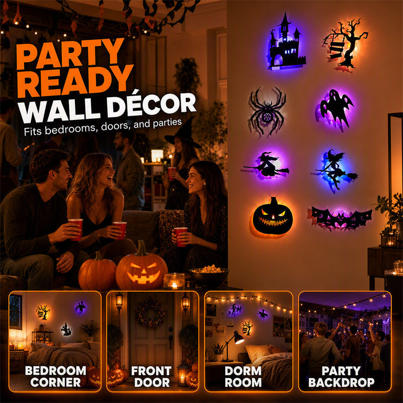 🎃Halloween Glow in Dark Wall Stickers🦇🪄